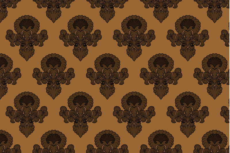 damask-seamless-outline-pattern-set