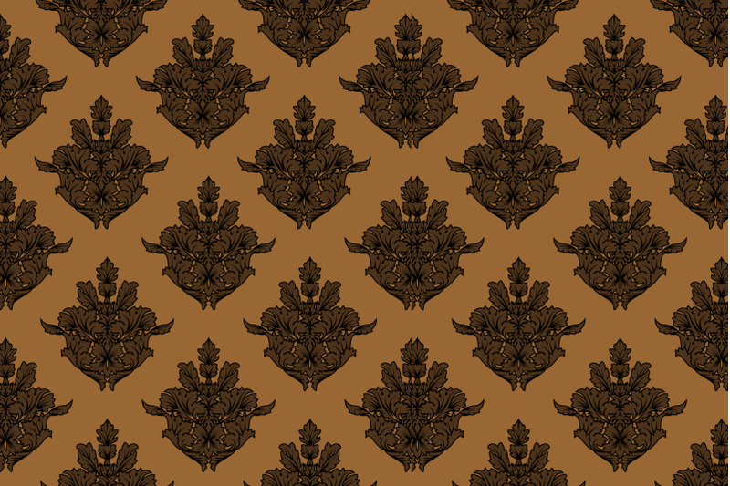 damask-seamless-outline-pattern-set