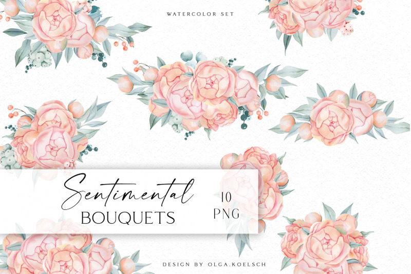boho-roses-clipart-watercolor-floral-bouquets-png-wedding-clipart-wi