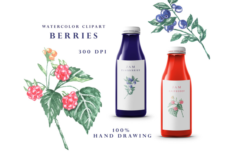 watercolor-berries-clipart-blueberries-strawberries-cherries