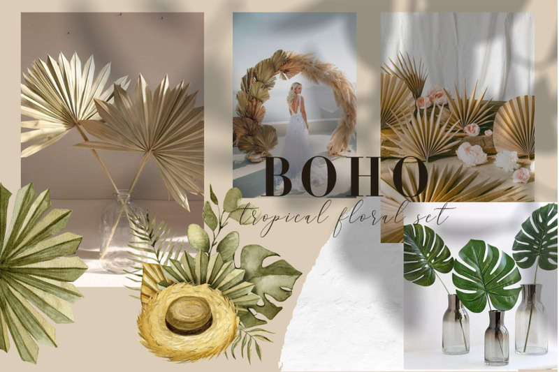 boho-tropical-floral-set