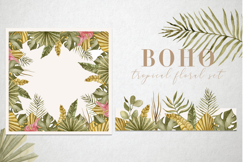 boho-tropical-floral-set