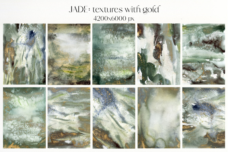 jade-green-amp-gold-abstract-watercolor-textures