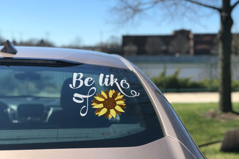 set-of-phrases-and-words-with-sunflower-flower