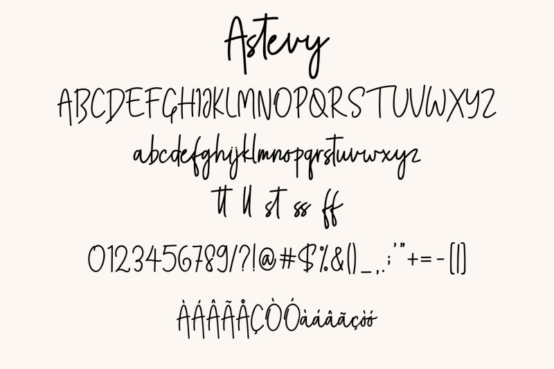 astevy-handwritten-script-script