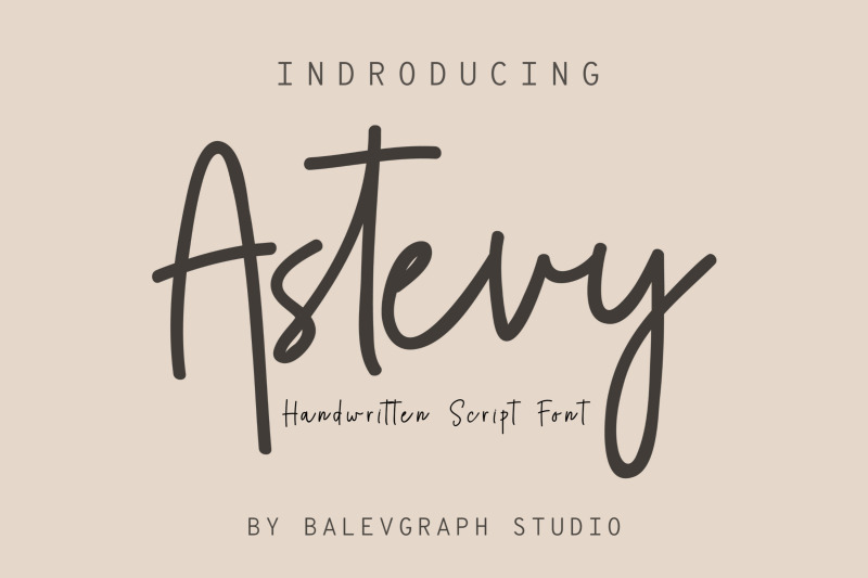 astevy-handwritten-script-script