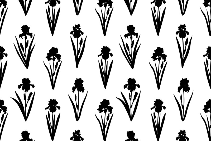 flowers-irises-silhouettes-pattern-irises-paper-irises-svg