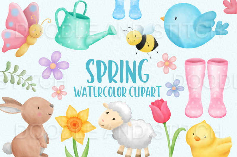 watercolor-spring-clipart-illustrations