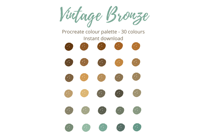 procreate-vintage-bronze-colour-palette-swatch