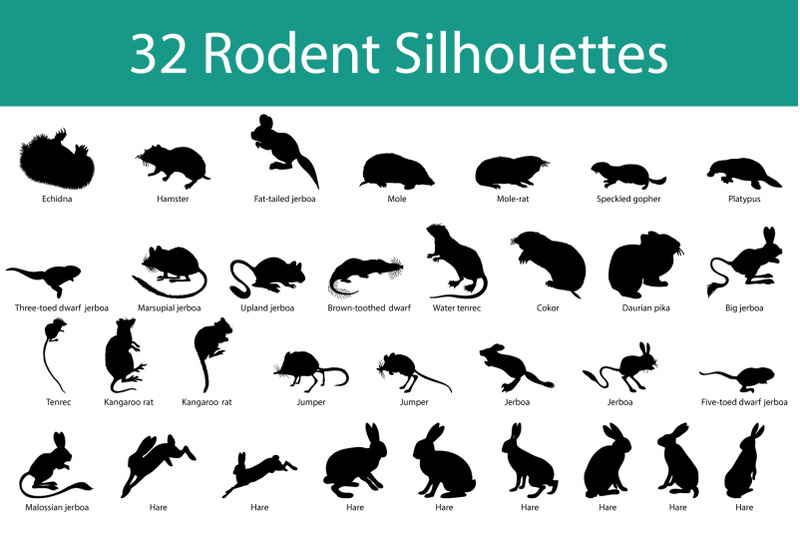 rodent-silhouette-set