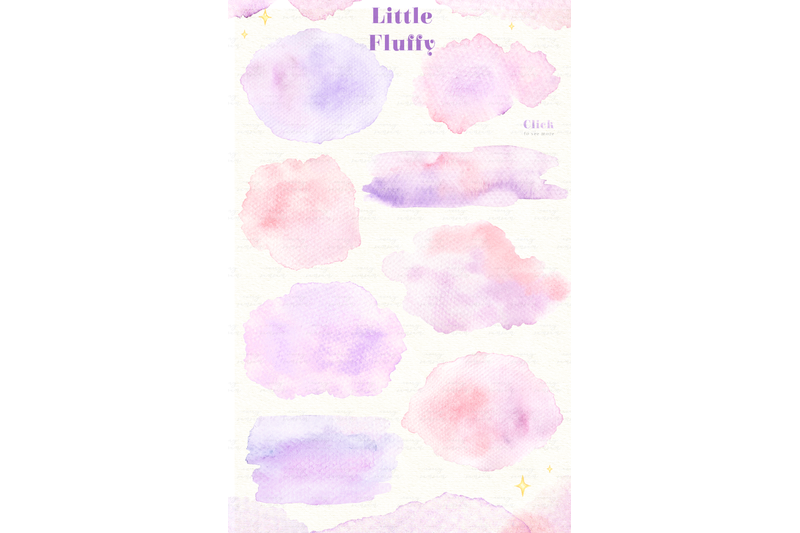 little-fluffy-watercolor-clip-arts