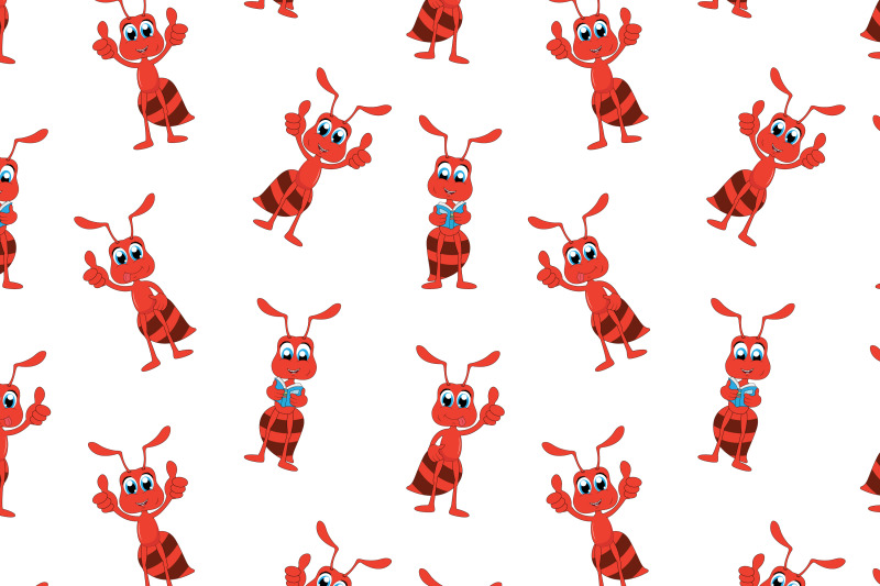 cute-ant-animal-cartoon-pattern