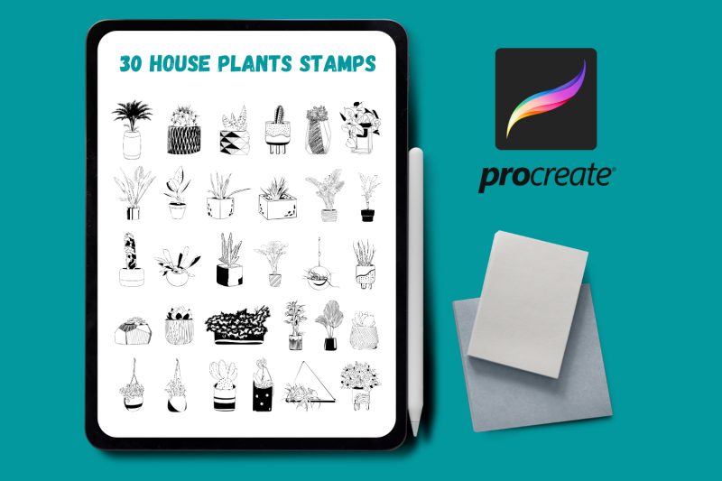 house-plants-procreate-stamps