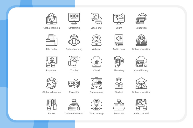 online-learning-icon-pack