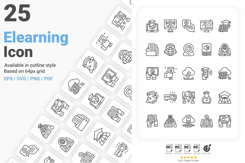 online-learning-icon-pack