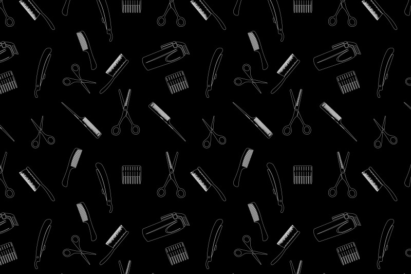 hair-cut-tools-pattern