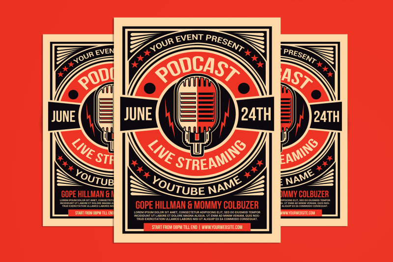 talk-show-podcast-flyer-template