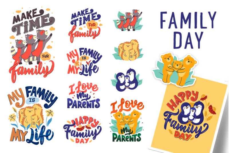 collection-of-cartoonish-family-designs