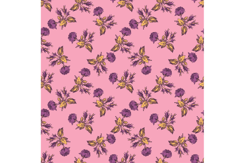 hand-drawn-flowers-roses-leaves-seamless-pattern-abstract-background