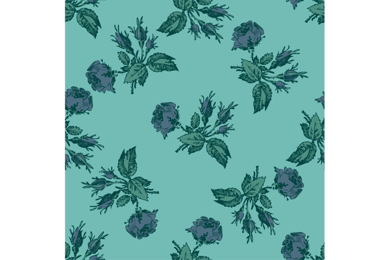 hand-drawn-flowers-roses-leaves-seamless-pattern-abstract-background