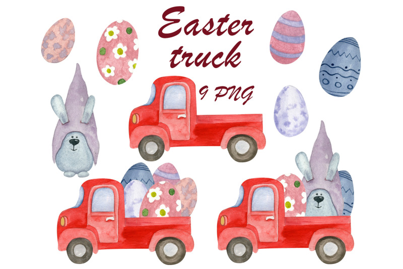 easter-truck-cute-clipart-digital-easter-bunny-png-egg-clip-art