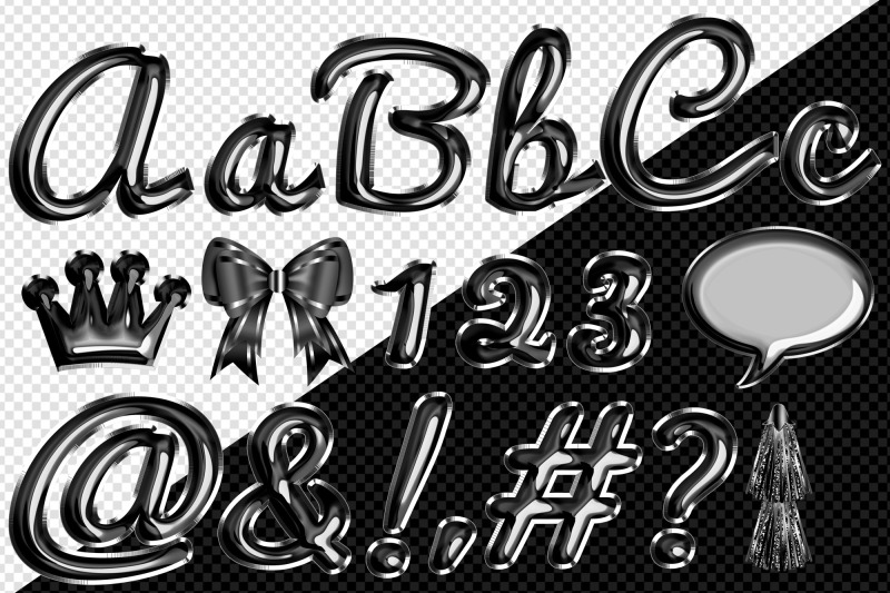 black-foil-balloon-script-alphabet