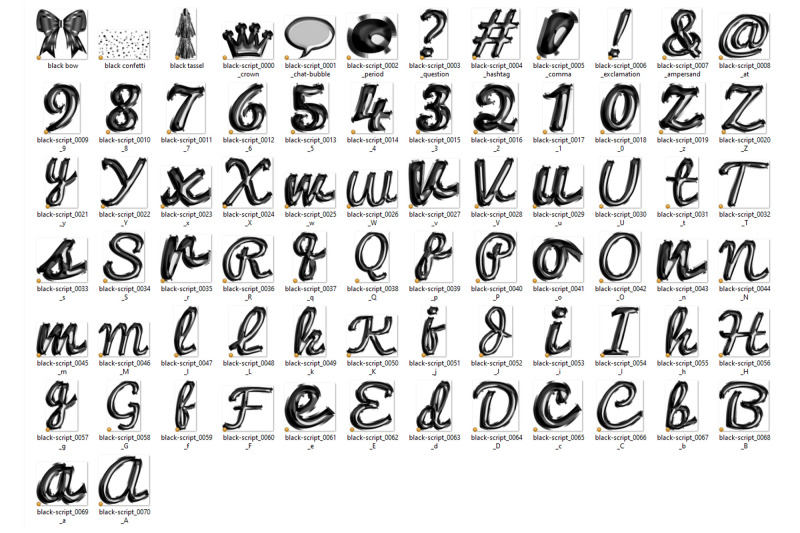 black-foil-balloon-script-alphabet