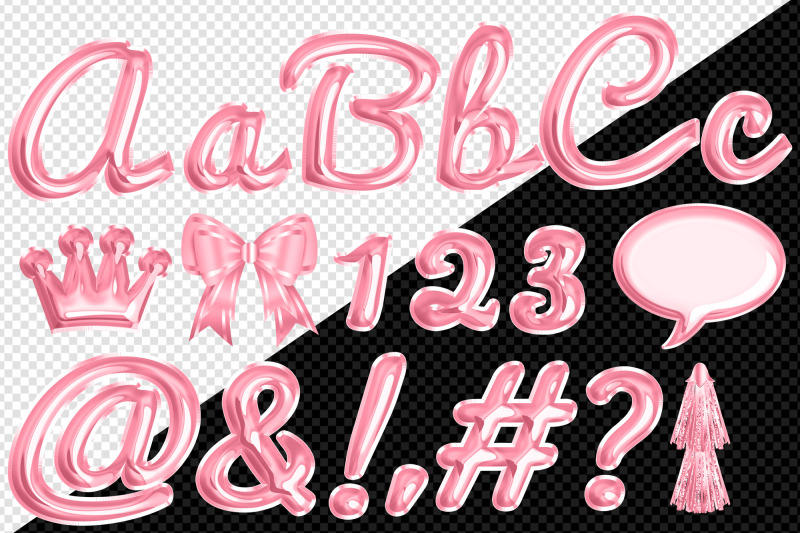 pink-foil-balloon-script-alphabet