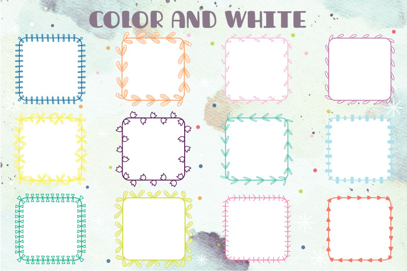 color-wreaths-hand-drawn-frames-floral-borders-laurel