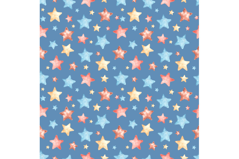 childrens-watercolor-seamless-pattern-quot-stars-quot-baby-shower-baby-boy