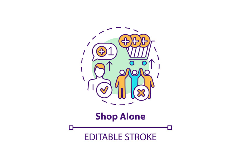 shopping-alone-concept-icon