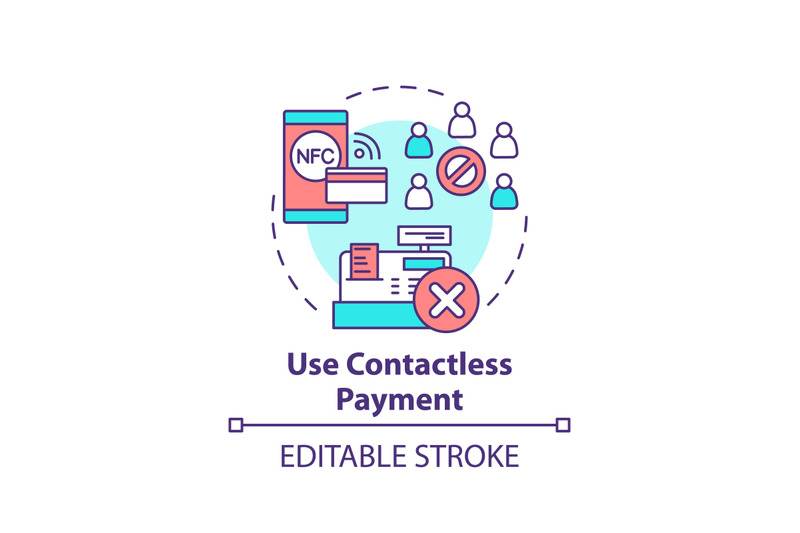 using-contactless-payment-concept-icon