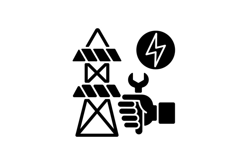 repairing-power-lines-black-glyph-icon