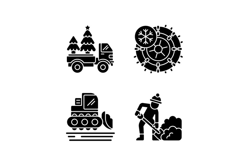 winter-holidays-service-black-glyph-icons-set-on-white-space