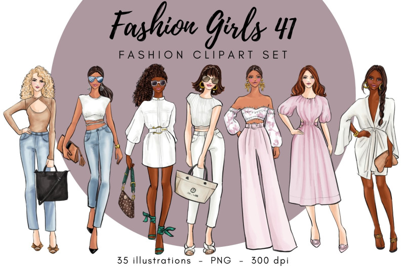 fashion-girls-41-clipart-set