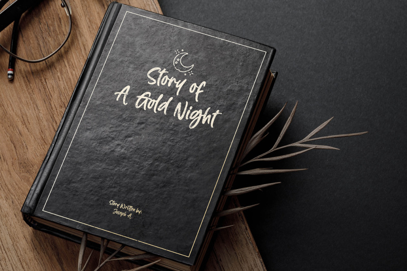 gold-night-natural-brush-font