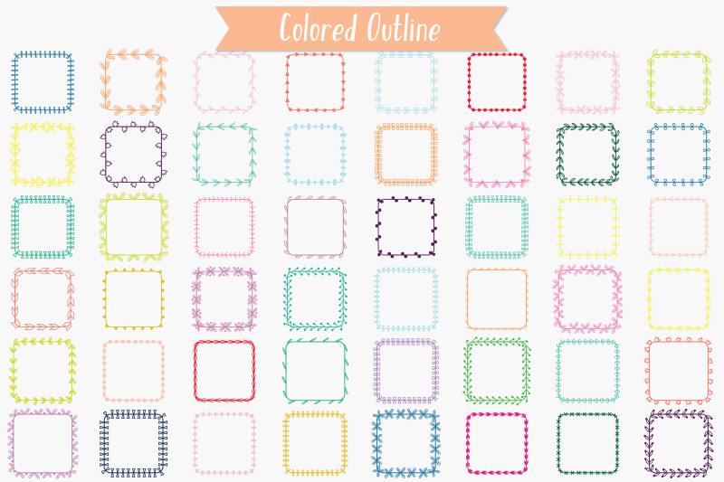 color-square-wreaths-hand-drawn-borders-floral-frames-laurel