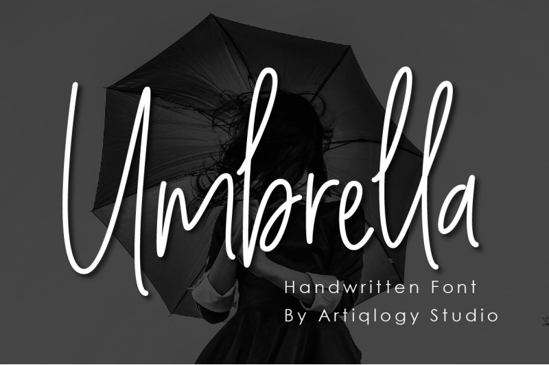 umbrella-handwritten-font