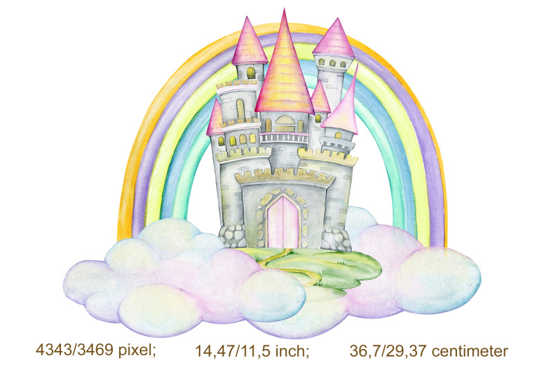 watercolor-castle-clipart-printable-rainbow-clip-art-room-decor-bab