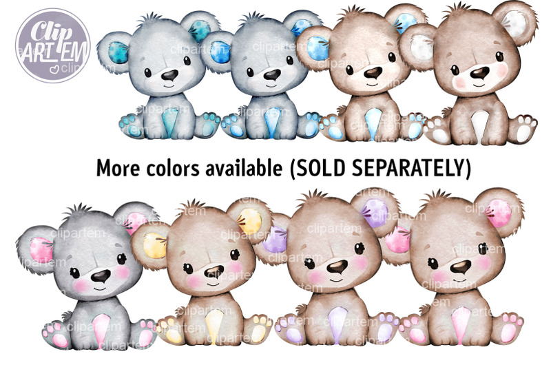 teddy-bear-boy-blue-gray-clip-art-watercolor-cute-baby-bear-image