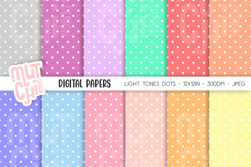 polka-dots-digital-paper-set