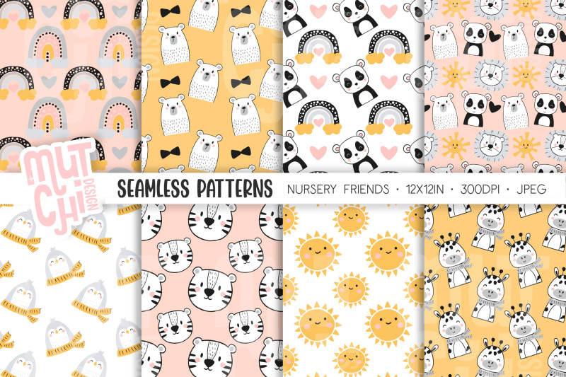 cute-animal-seamless-patterns