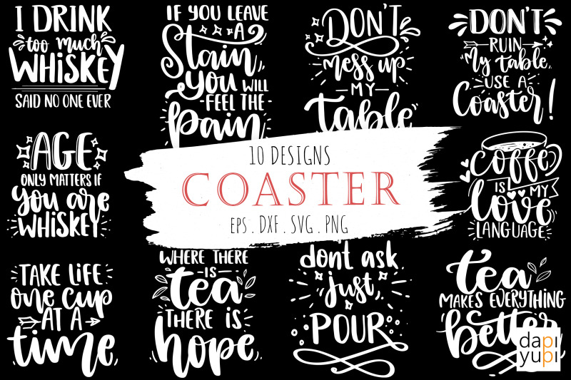 coaster-bundle-wine-svg-coffee-svg-tea-svg-whiskey-svg-lettering