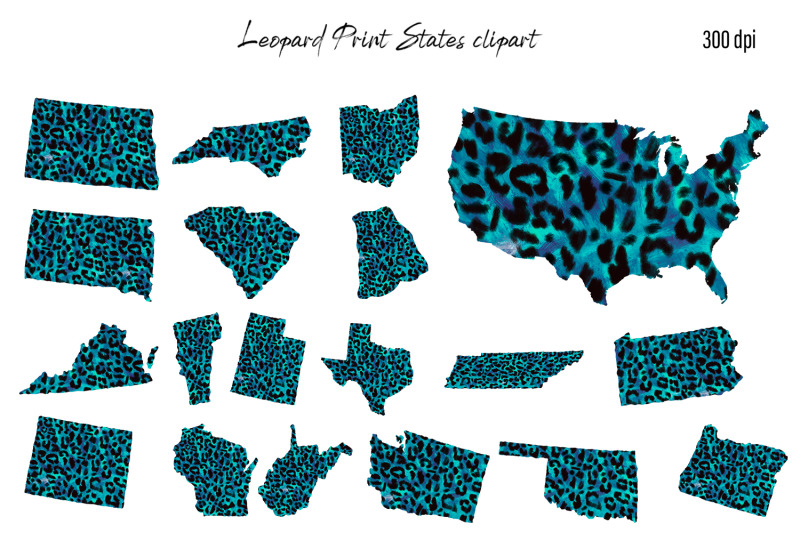 leopard-print-50-states-clipart-png-sublimation-blue