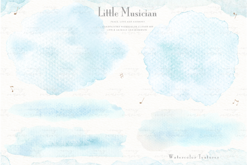 little-musician-watercolor-clip-arts