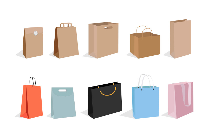 realistic-paper-bag-colletion