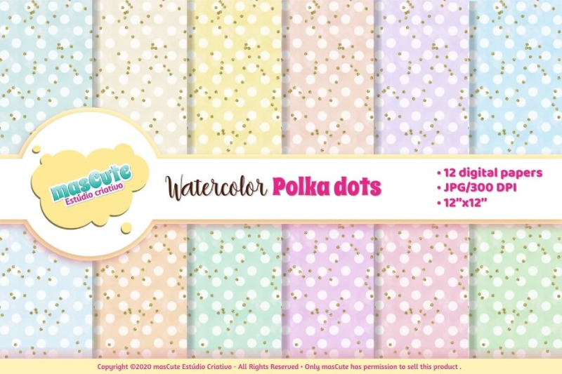 digital-paper-watercolor-polka-dots