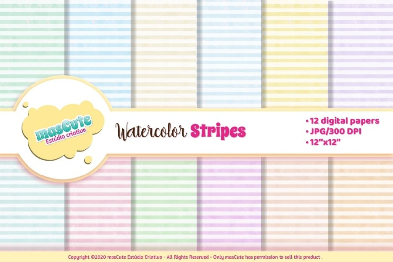 digital-paper-watercolor-stripes