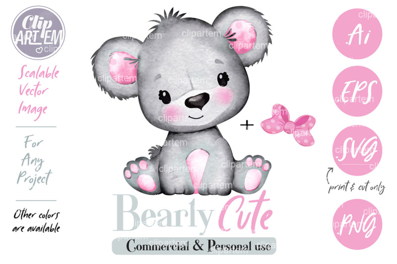 baby-bear-girl-pink-gray-clip-art-watercolor-png-ai-eps-svg