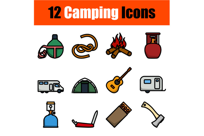 camping-icon-set